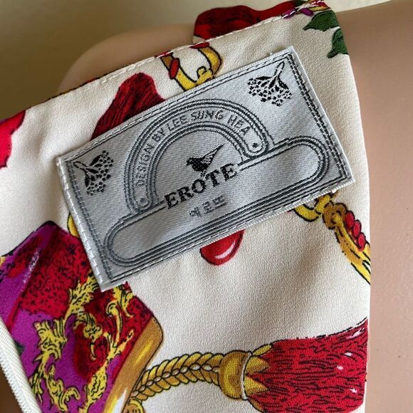 Erote Floral Chain Mini Dress Size Small - Picture 7 of 8